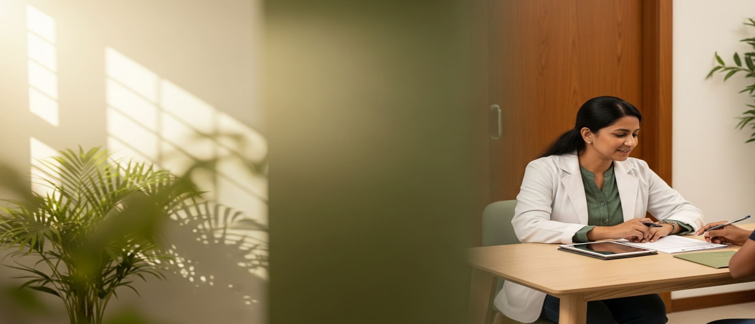 A psychologist conducting a psychological assessment with a teenager